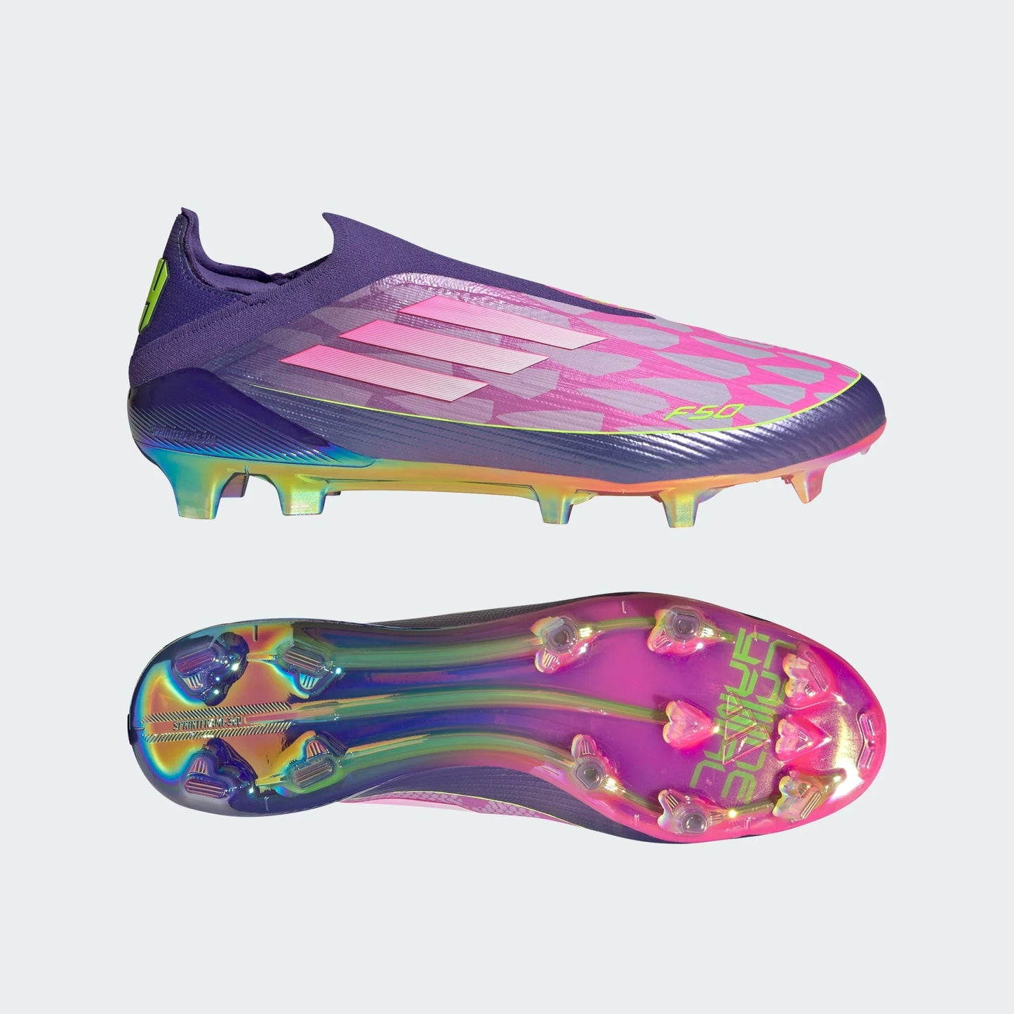 ADIDAS F50 ELITE LACELESS FG LAMINE YAMAL - UNITY PURPLE/FOOTWEAR WHITE/LUCID LEMON