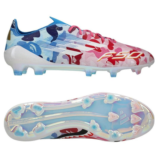 ADIDAS F50 ELITE FG BAPE - CLEAR PINK/ICE BLUE/FOOTWEAR WHITE LIMITED EDITION